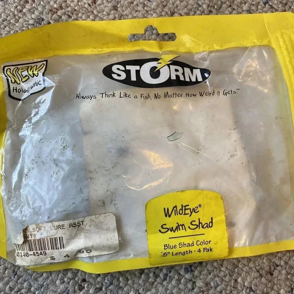 Storm Wide Eye Swim Shad 5” 7/8oz 4 pcs Blue Shade color pike bass walleye trout - Picture 7 of 7
